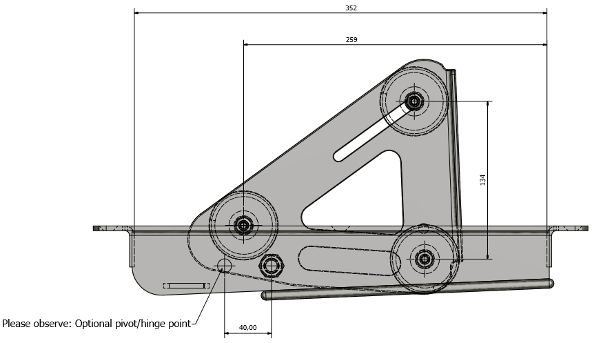 ENGBO MOLINETE DE ANCLAJE EMPOTRADO PARA PLATAFORMA DE BAÑO
