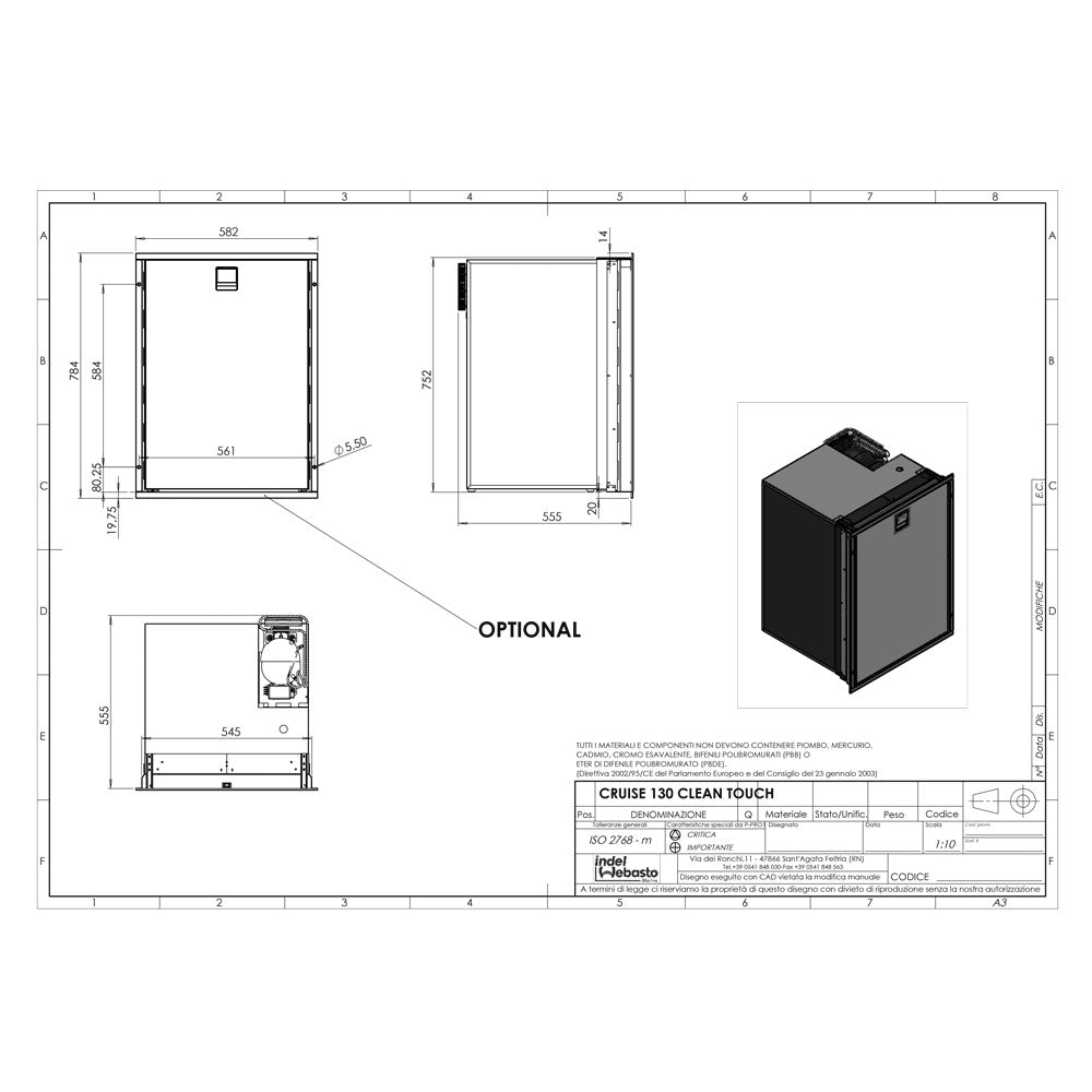 ISOTHERM CR130 INOX höger