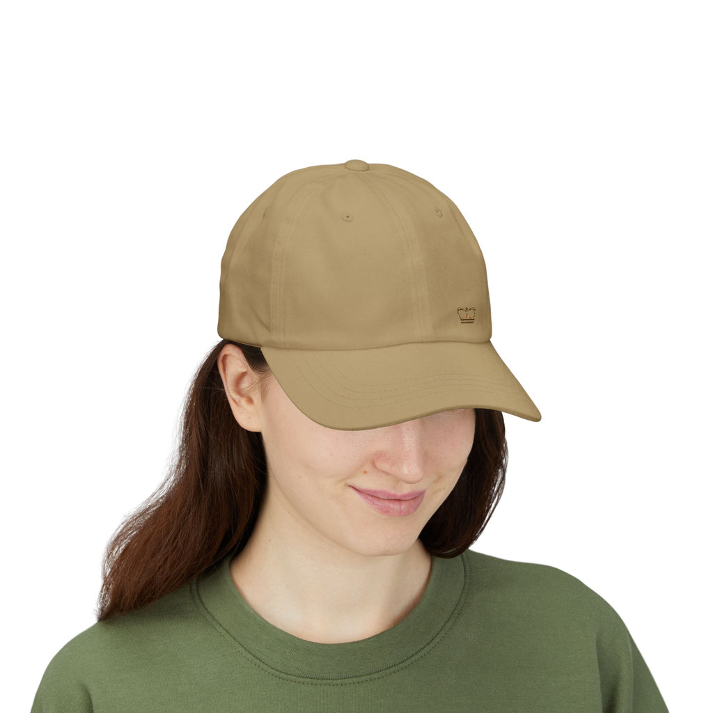 Princess-lippalakki khaki, brodeerattu khakinvärinen logo