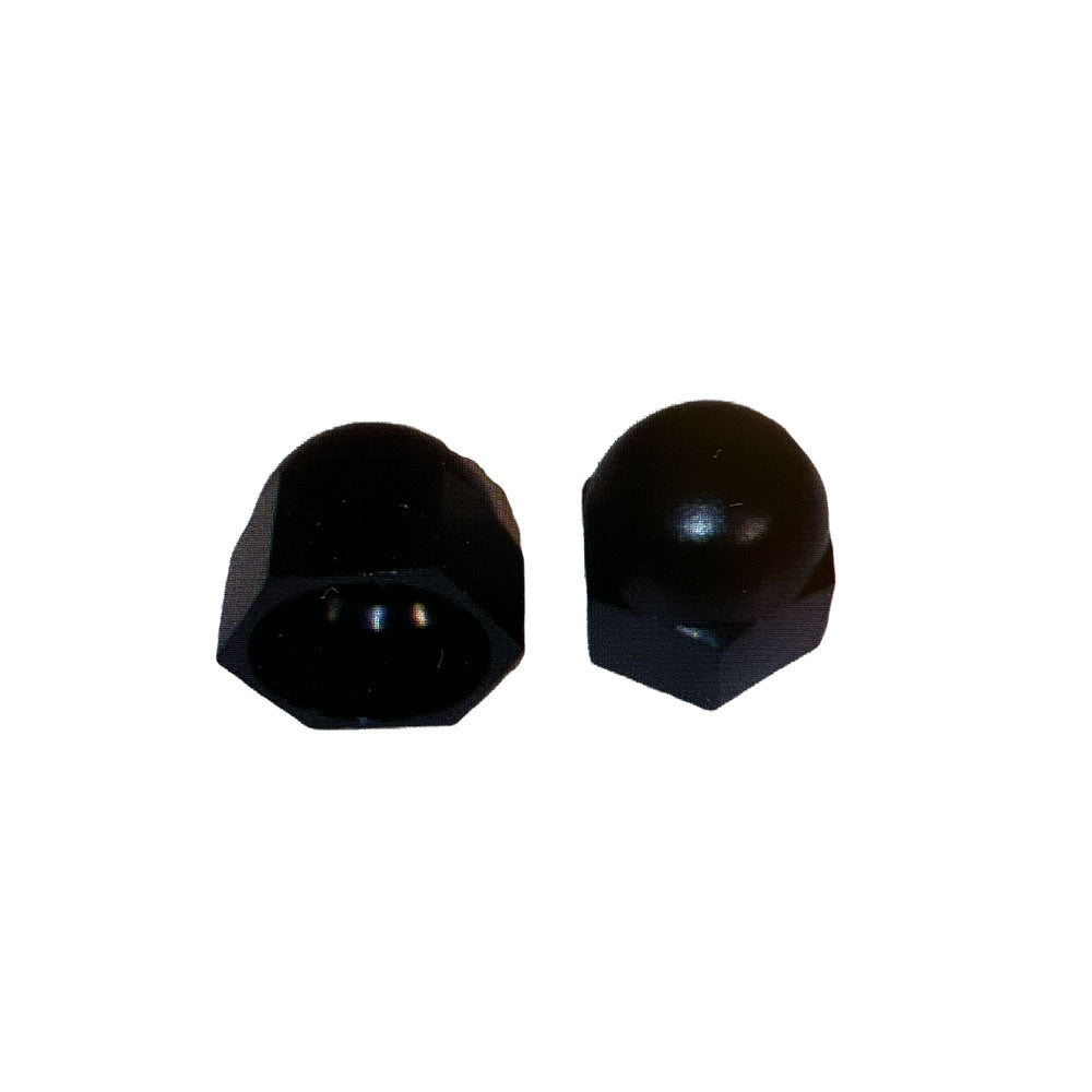 VISKERMUTTERDEKSEL PLAST SVART 6-PK