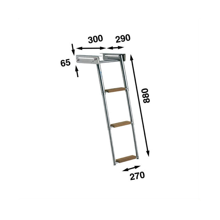 Bompresso 750mm con scaletta di prua (completo)