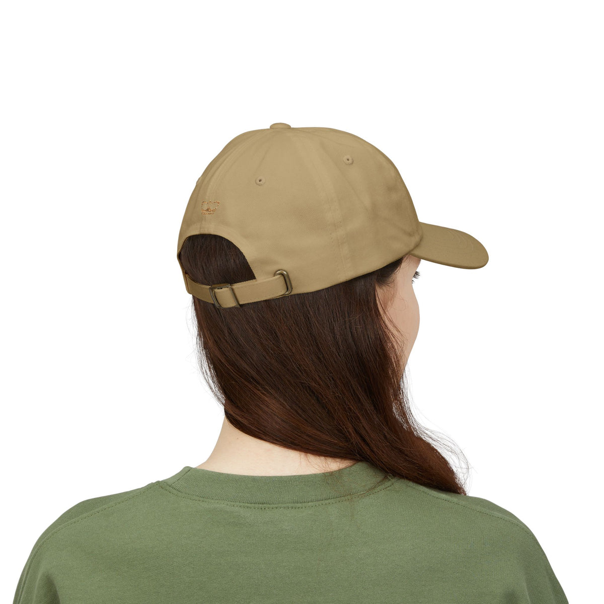 Princess-lippalakki khaki, brodeerattu khakinvärinen logo
