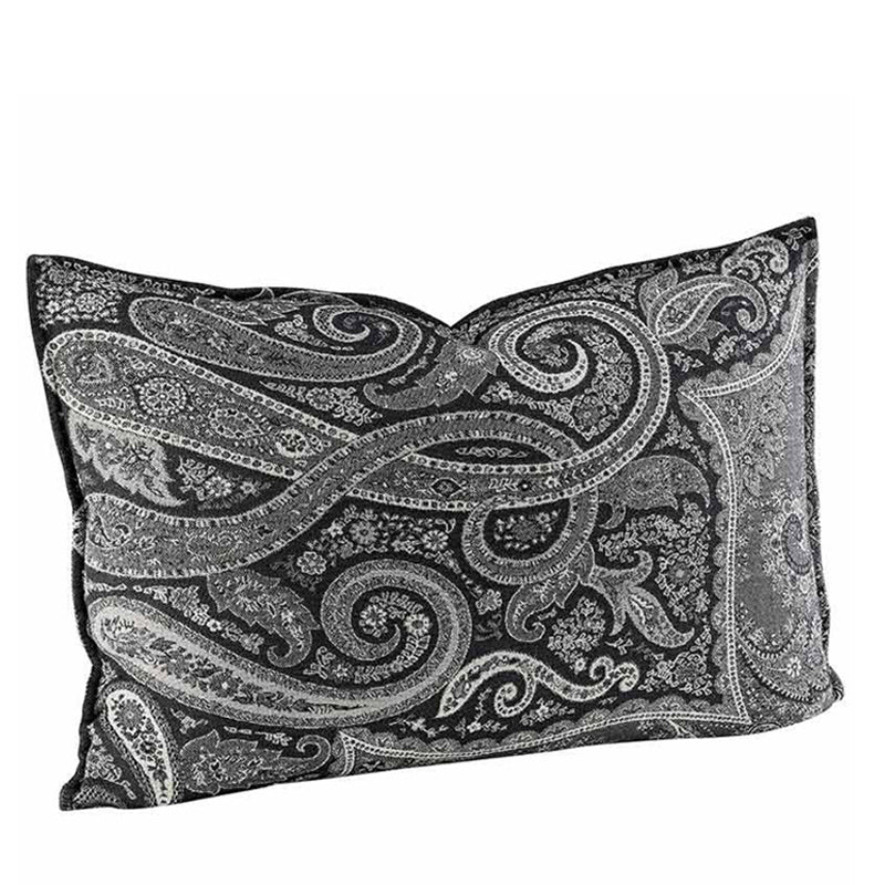 Funda de cojín EROZ PAISLEY DARK GREY 60x40