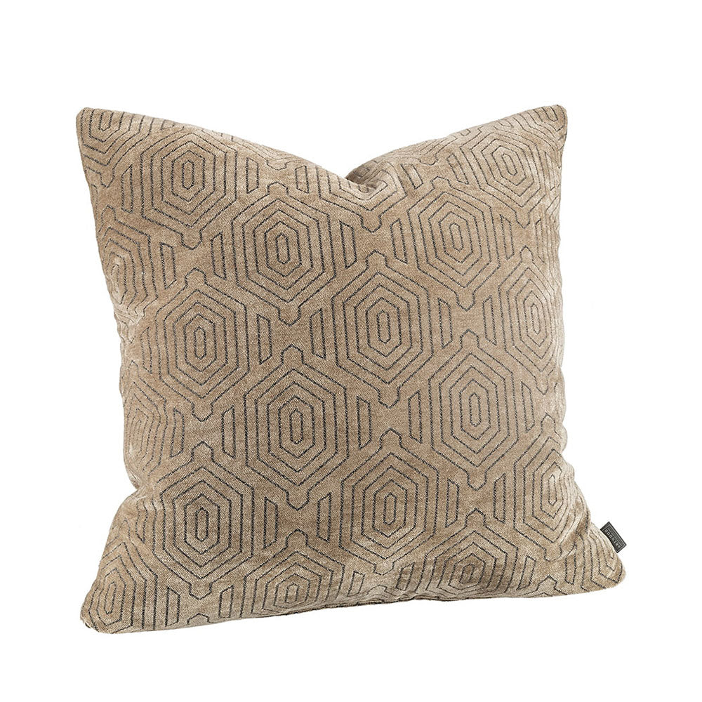 LAUREL ETNISK Taupe CC ensfarget Putetrekk 50x50