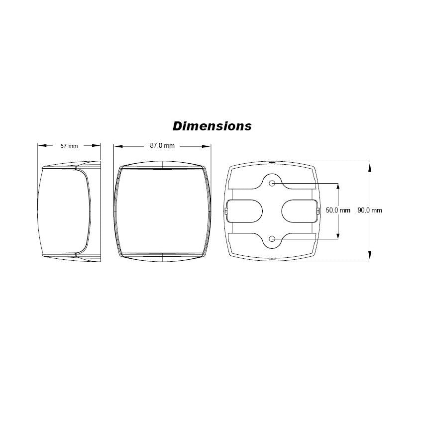 2 NM NaviLED PRO Styrbord Navigasjonslampe Hvit 2LT 959 908-011