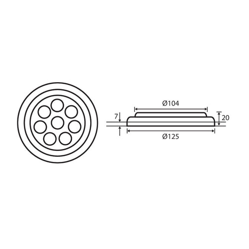 AQUADISC PODWODNE NIEBIESKIE ŚWIATŁO 12/24V
