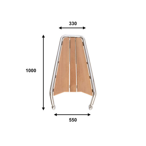 Baugspyd 1000 mm med baugstige (komplett)