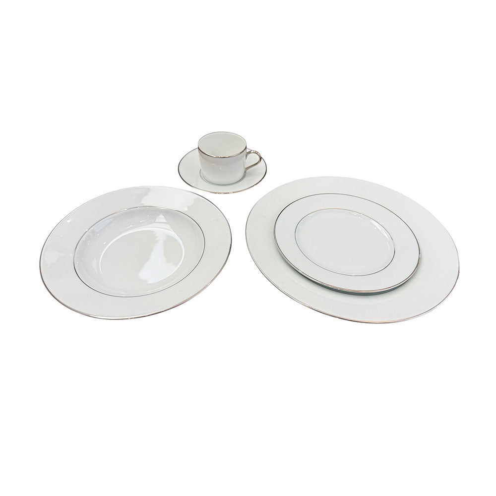 Hvid Sous le Soleil Platinum middagstallerken