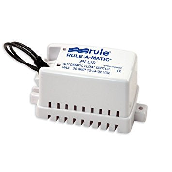 RULE A-MATIC FLYTEBRYTER MED BESKYTTELSE 12/24V 20A